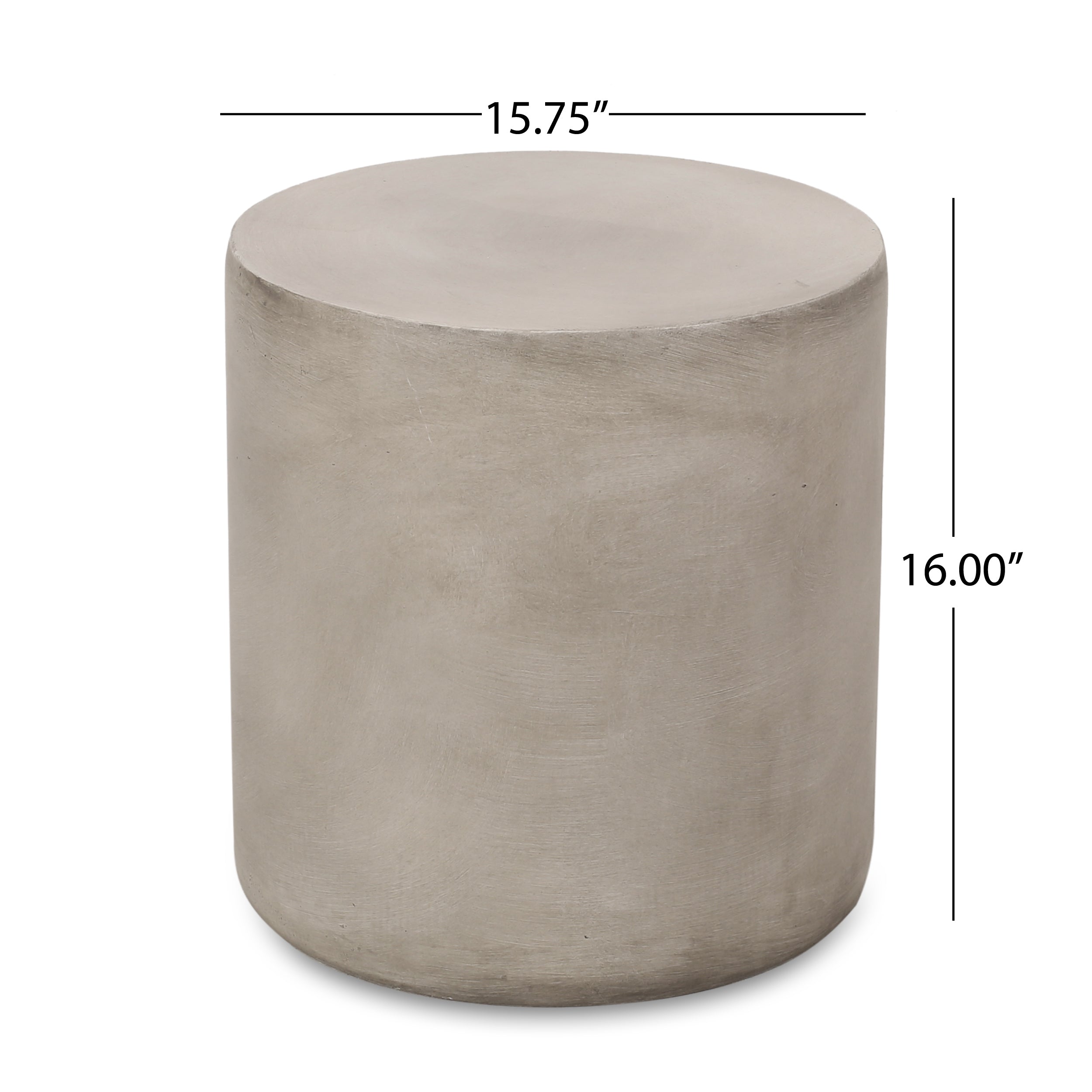 Outdoor LightWeight Concrete Side Table,Light Gray_70886.00