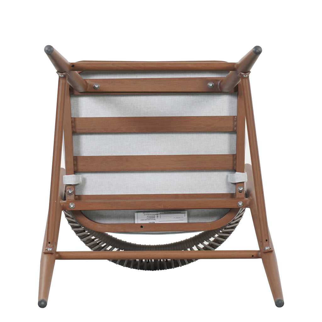 Outdoor Bar Height Aluminum Frame Counter Stools with Teak Finish