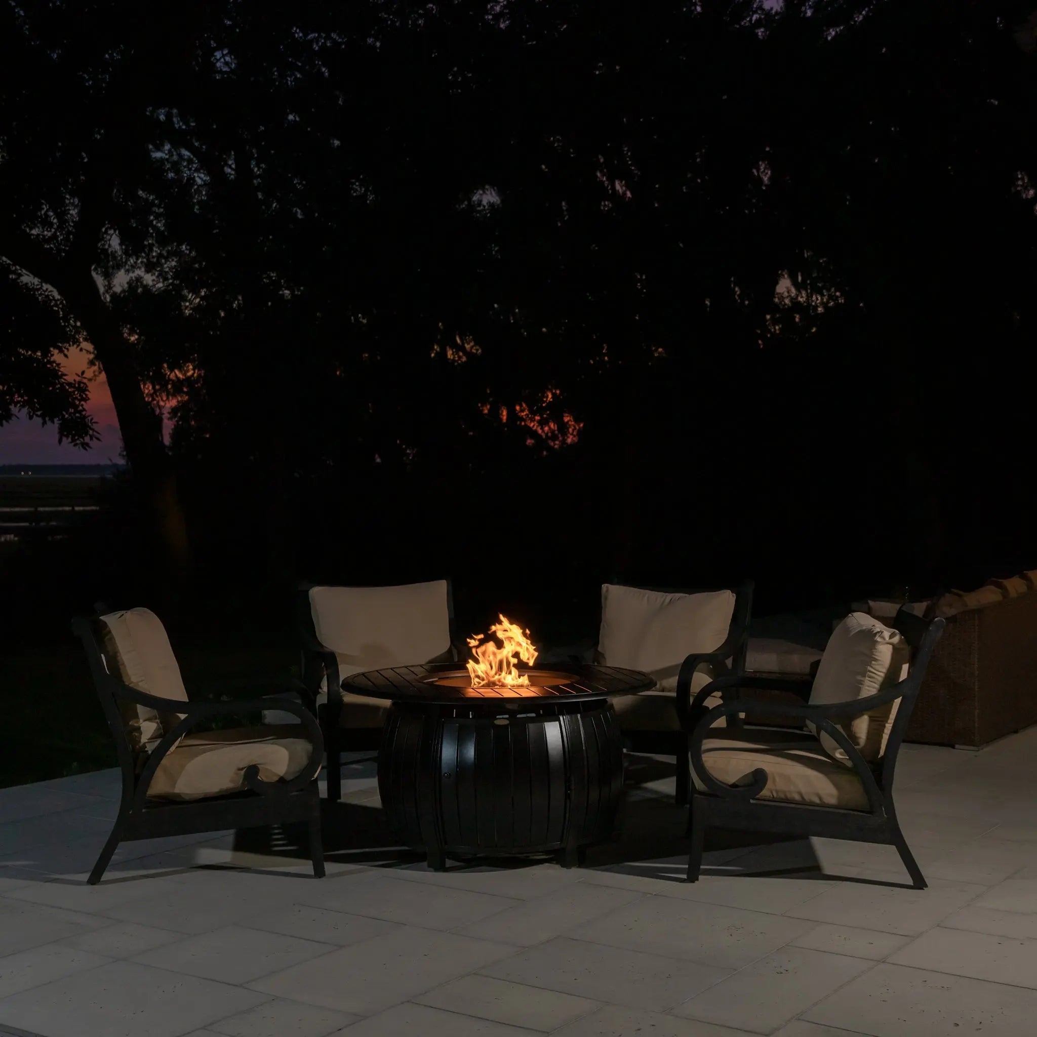 Grand Cooper 44" Round Aluminum Convertible Gas Fire Pit Table