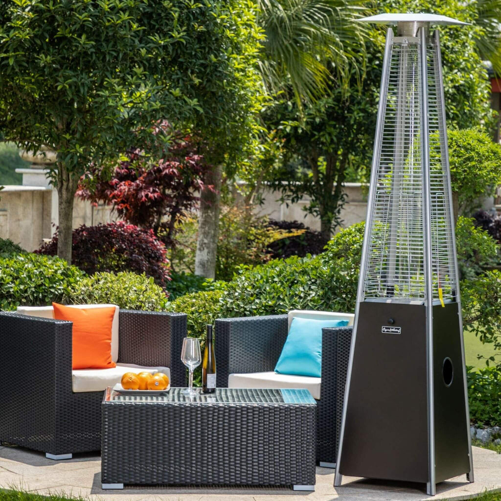 Legacy Heating Commercial Bronze Quartz Glass Tube Patio Outdoor Propane Heater For Backyards, Decks And Restaurants (SAK89210)