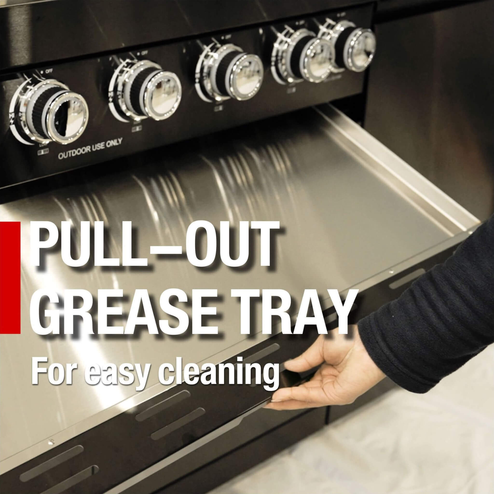 Castelle Flame Premium Black Stainless Steel 6-Burner Gas Grill Kitchen Island With Rotisserie Kit (SAK82641)