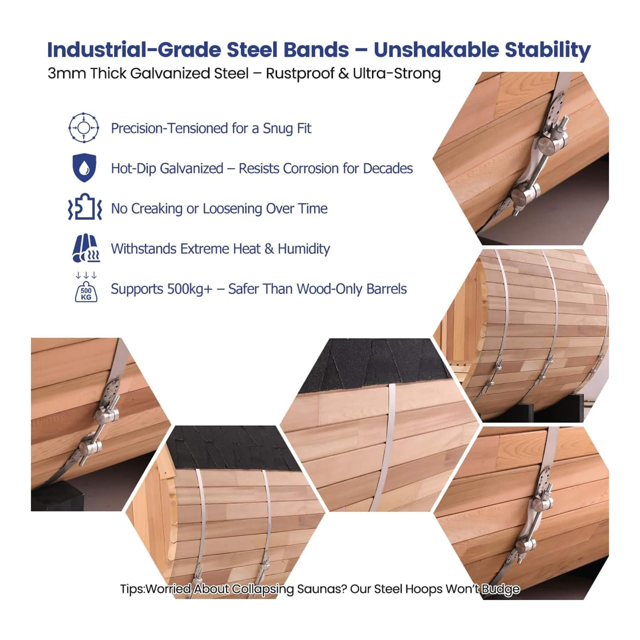 Barrel Sauna - Thermora Premium Outdoor Pinewood with 4.5KW Heater