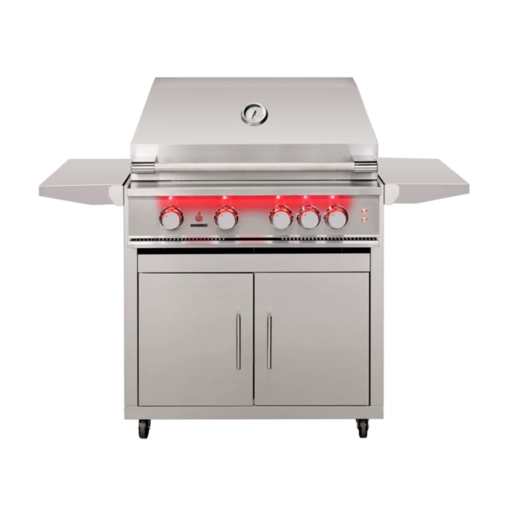TrueFlame Built-In Stainless Steel Freestanding Gas Grills With Deluxe Cart [TF25/32/40] (SAK76845)